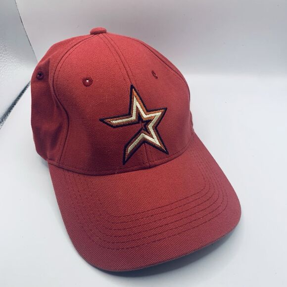 Vintage Houston Astros Twin Enterprise MLB Red Strapback Hat - Picture 1 of 10